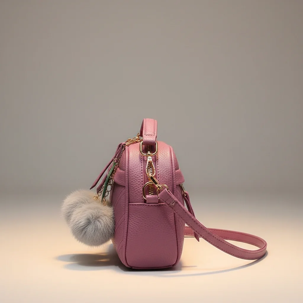 Sac besace femme cuir pu compact élégant - Vue 2 - Sac Besace