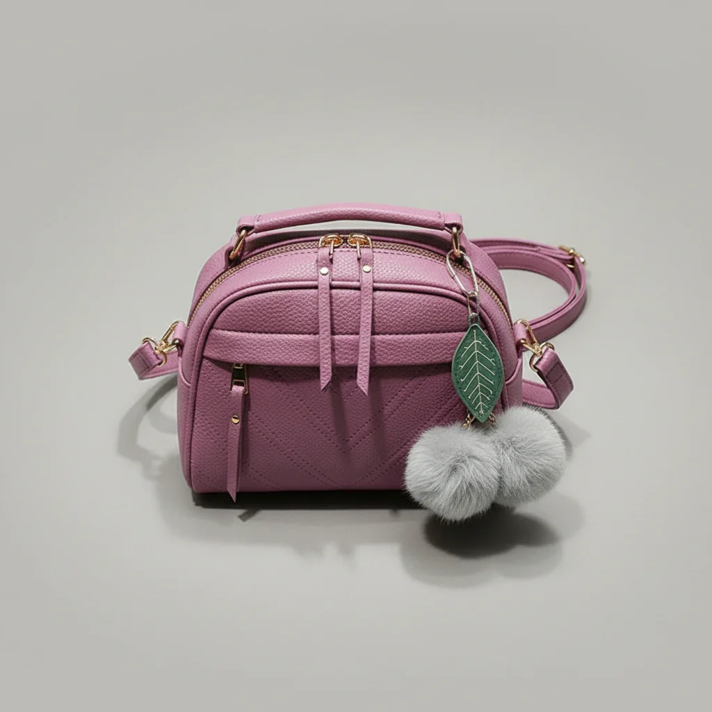 Sac besace femme cuir pu compact élégant - Vue 3 - Sac Besace