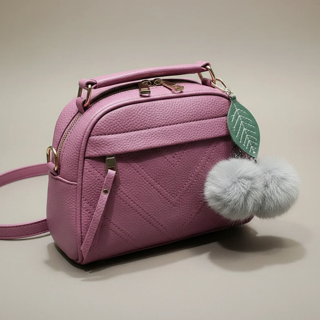 Sac besace femme cuir pu compact élégant - Vue 4 - Sac Besace