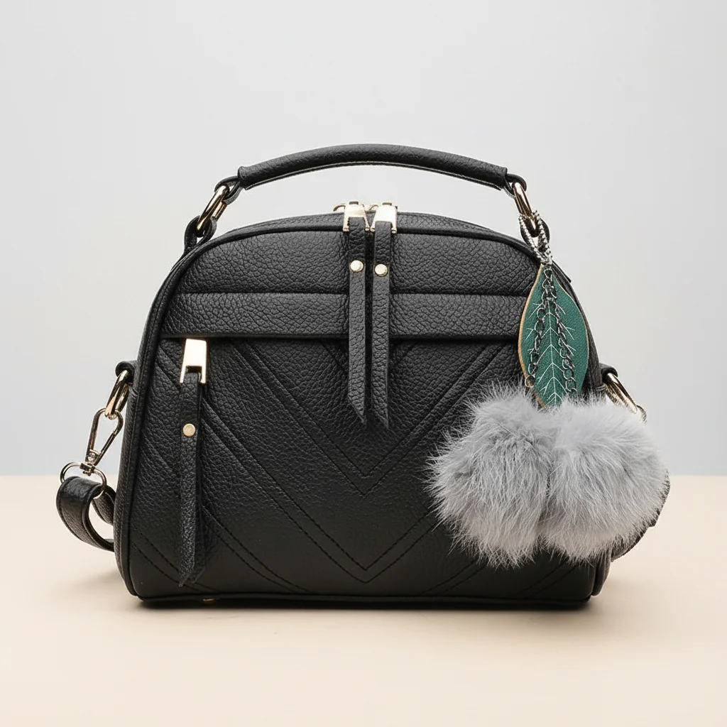 Sac besace femme cuir pu compact élégant - Vue 6 - Sac Besace