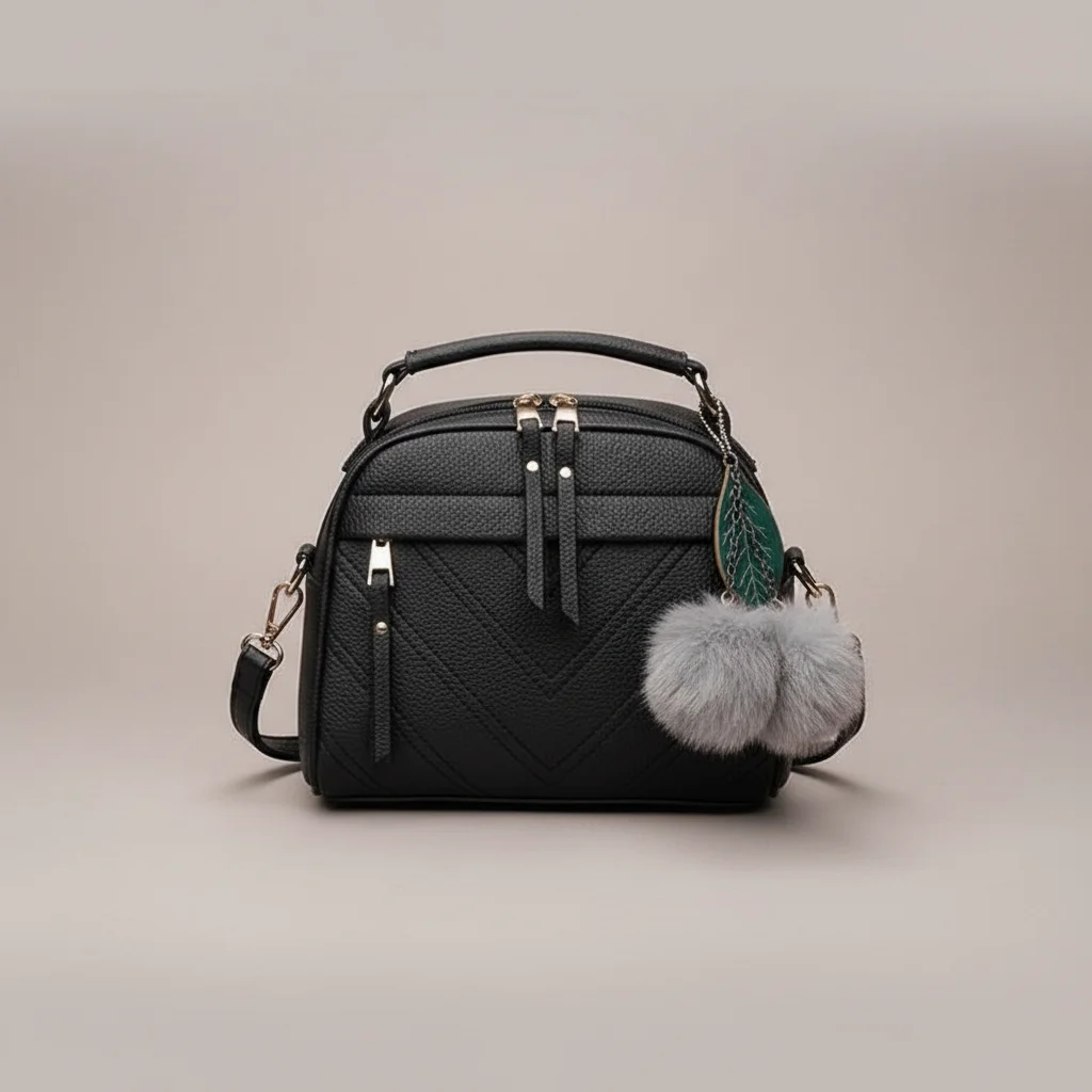 Sac besace femme cuir pu compact élégant - Vue 9 - Sac Besace