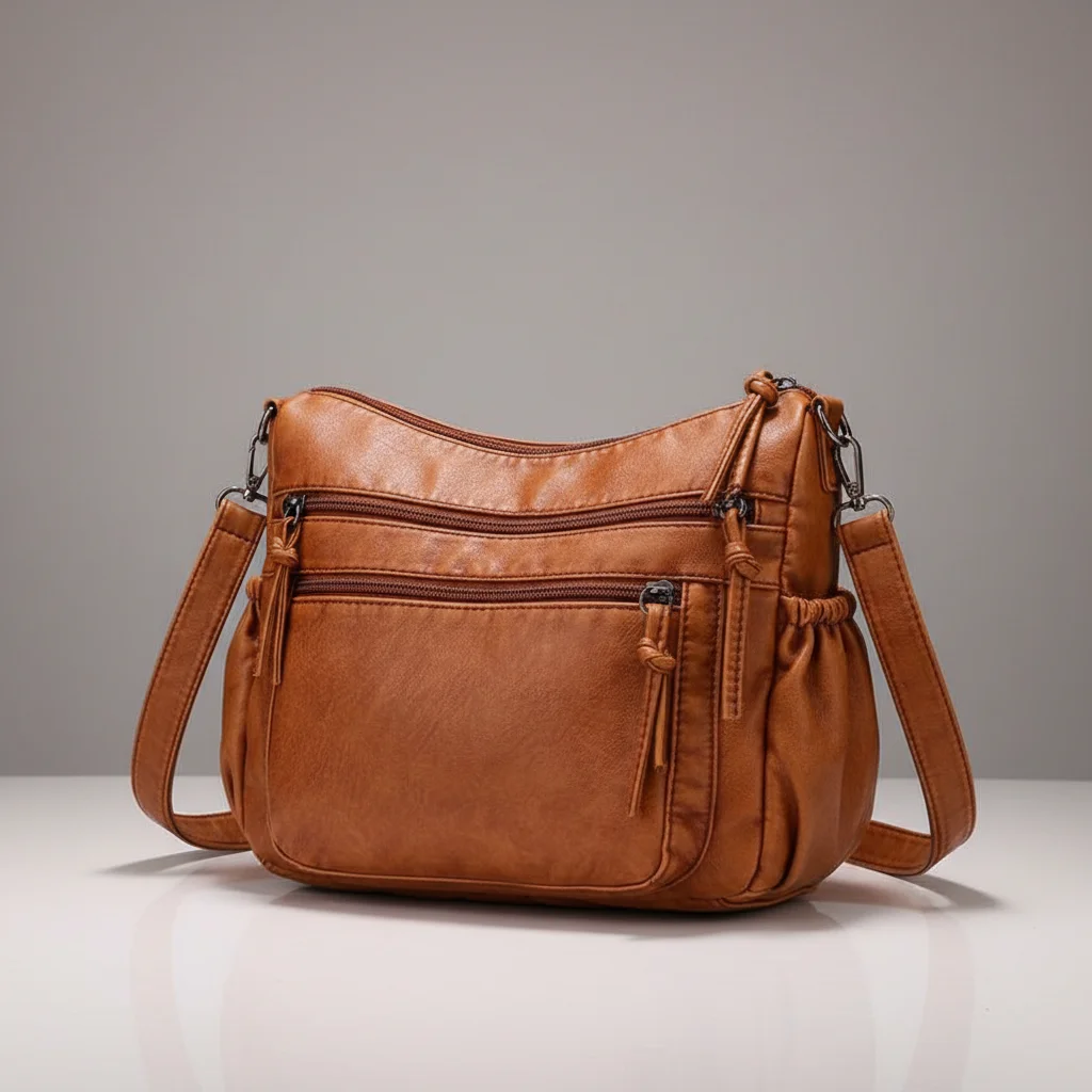 Sac besace femme cuir souple élégant - Vue 2 - Sac Besace