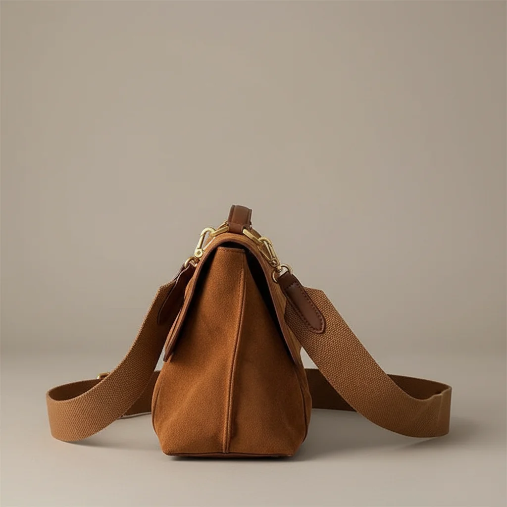 Sac besace femme daim élégant quotidien - Vue 2 - Sac Besace