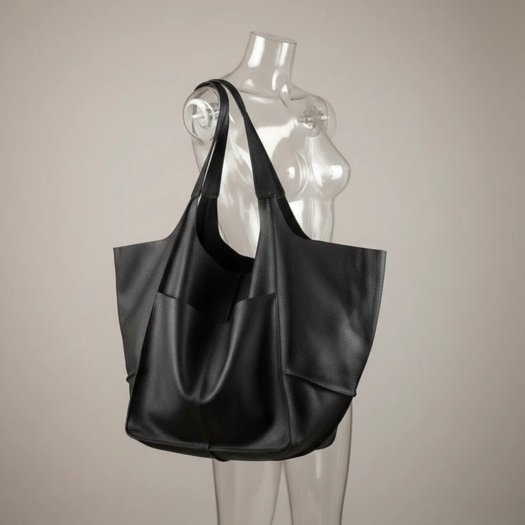 Sac besace femme grande capacité cuir pu - Vue 5 - Sac Besace