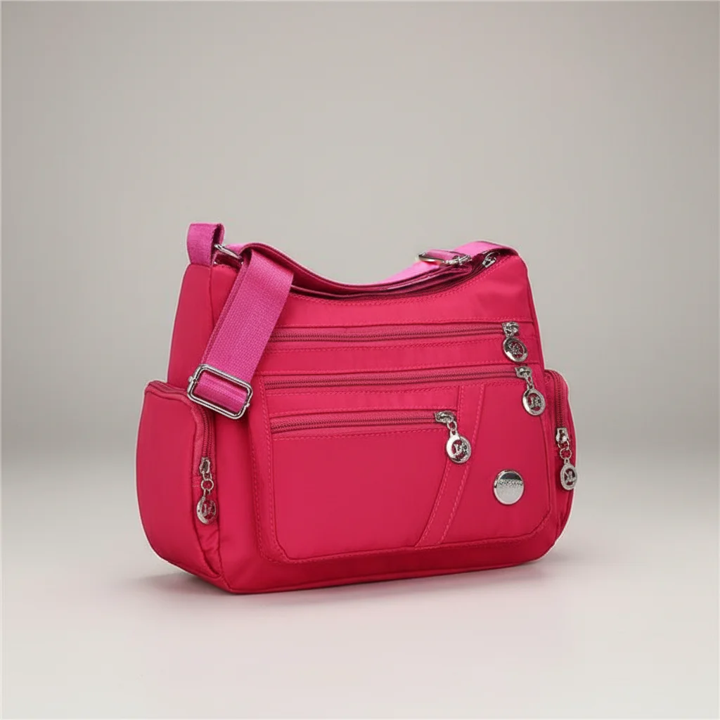 Sac besace femme multipoches tissu oxford - Vue 11 - Sac Besace