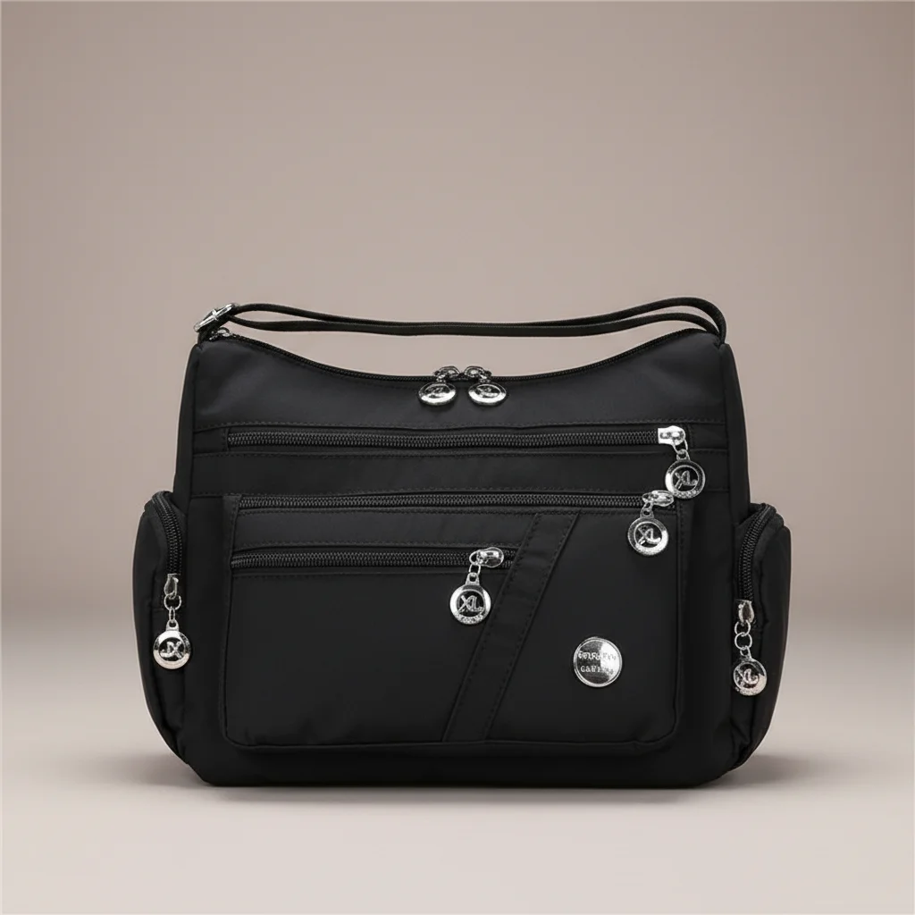 Sac besace femme multipoches tissu oxford - Vue 6 - Sac Besace