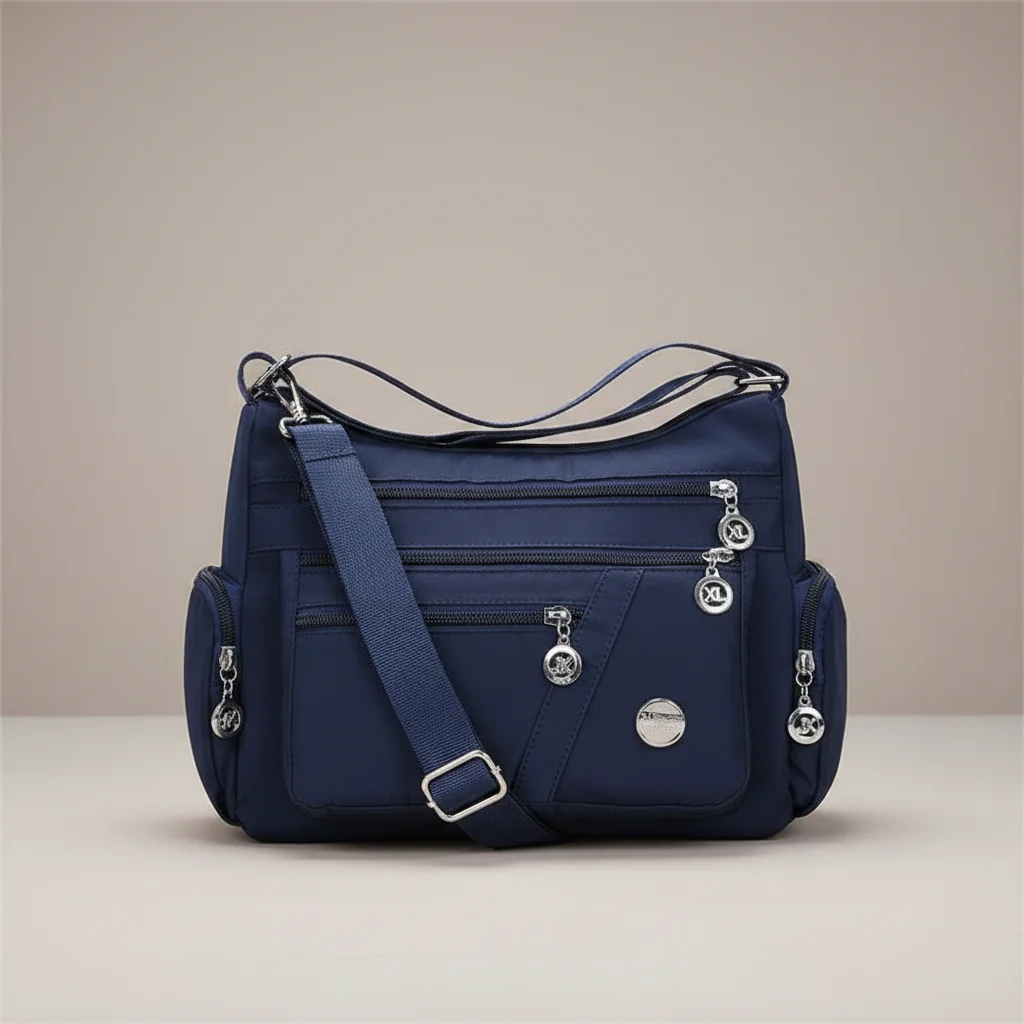 Sac besace femme multipoches tissu oxford - Vue 7 - Sac Besace