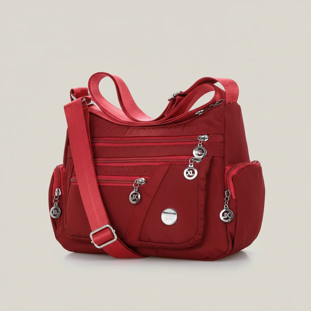 Sac besace femme multipoches tissu oxford - Vue 8 - Sac Besace