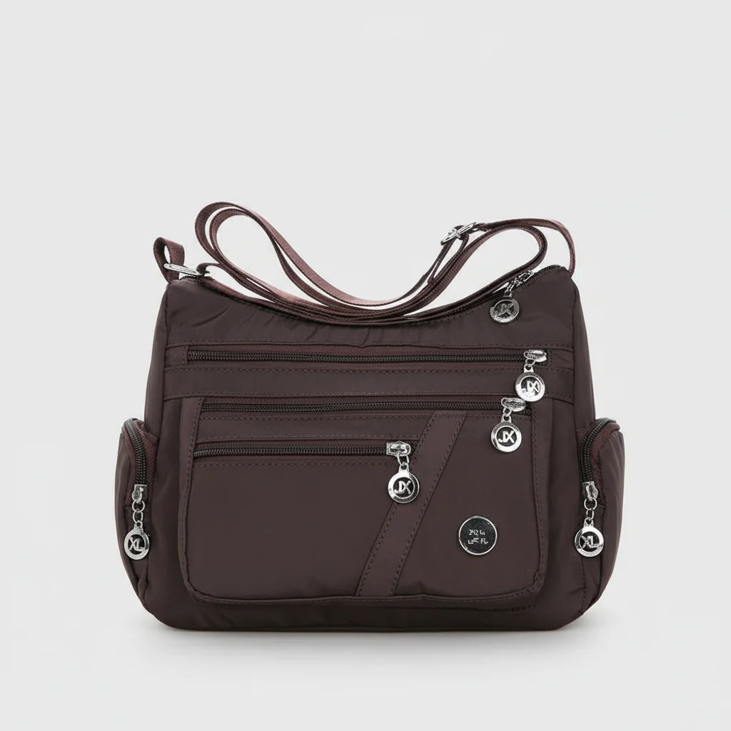 Sac besace femme multipoches tissu oxford - Vue 9 - Sac Besace