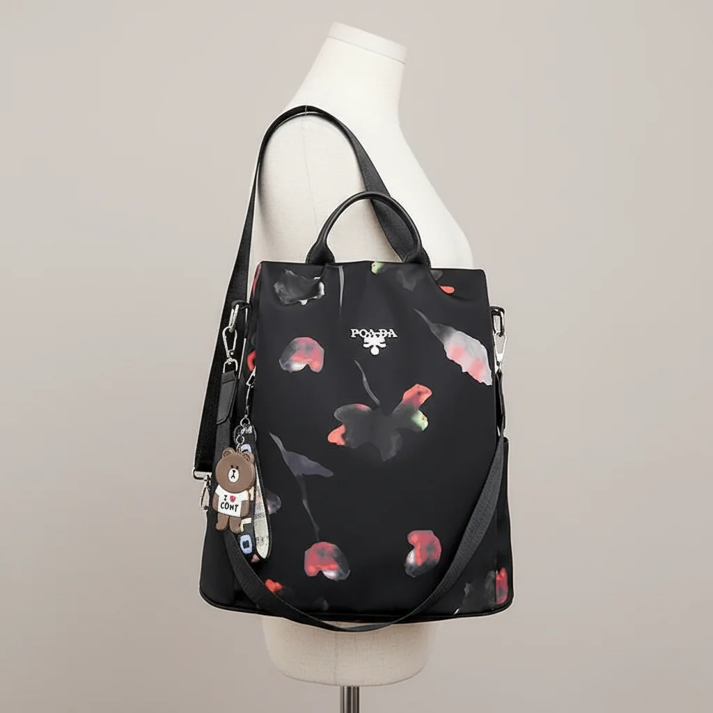 Sac besace femme nylon imperméable voyage - Vue 5 - Sac Besace