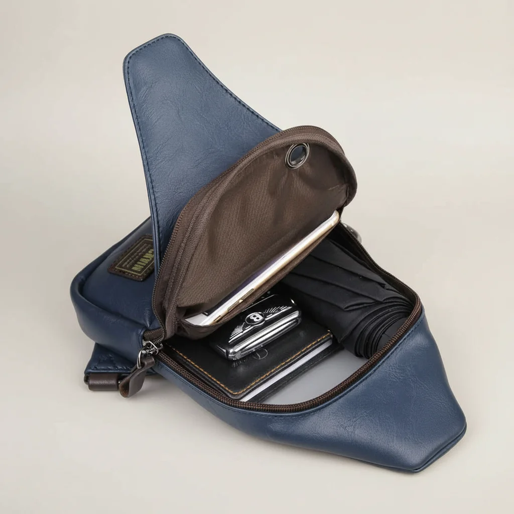 Sac besace homme business cuir pu - Vue 3 - Sac Besace