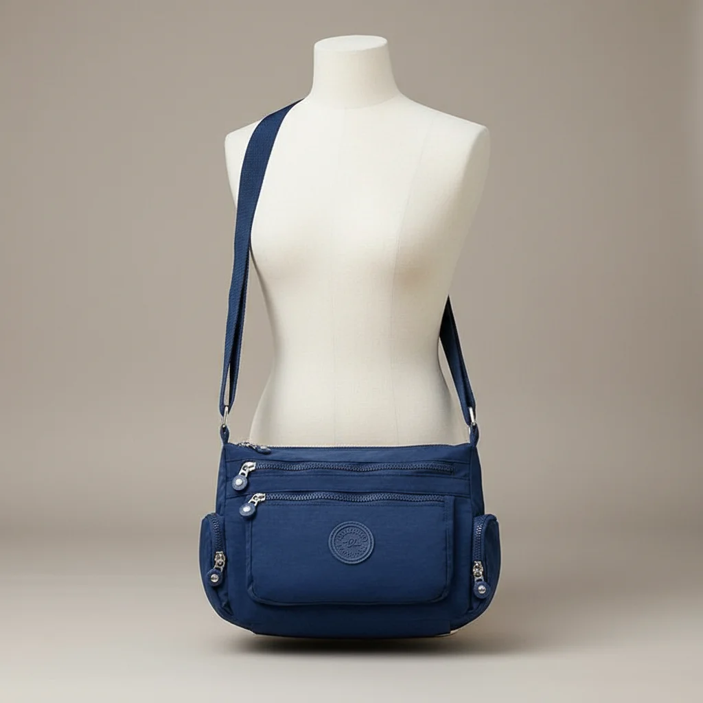 Sac besace nylon imperméable quotidien - Vue 5 - Sac Besace