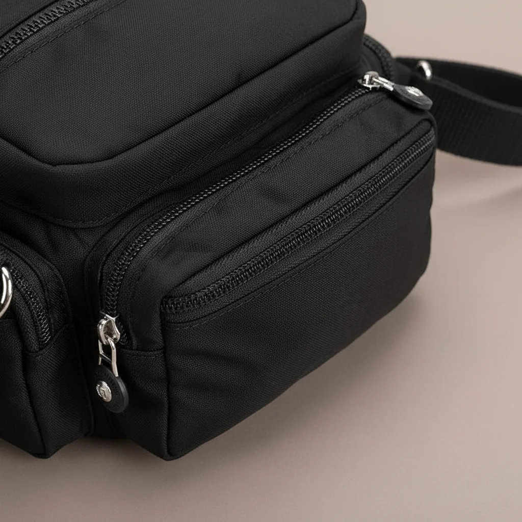 Sac besace toile compact multi-poches - Vue 15 - Sac Besace