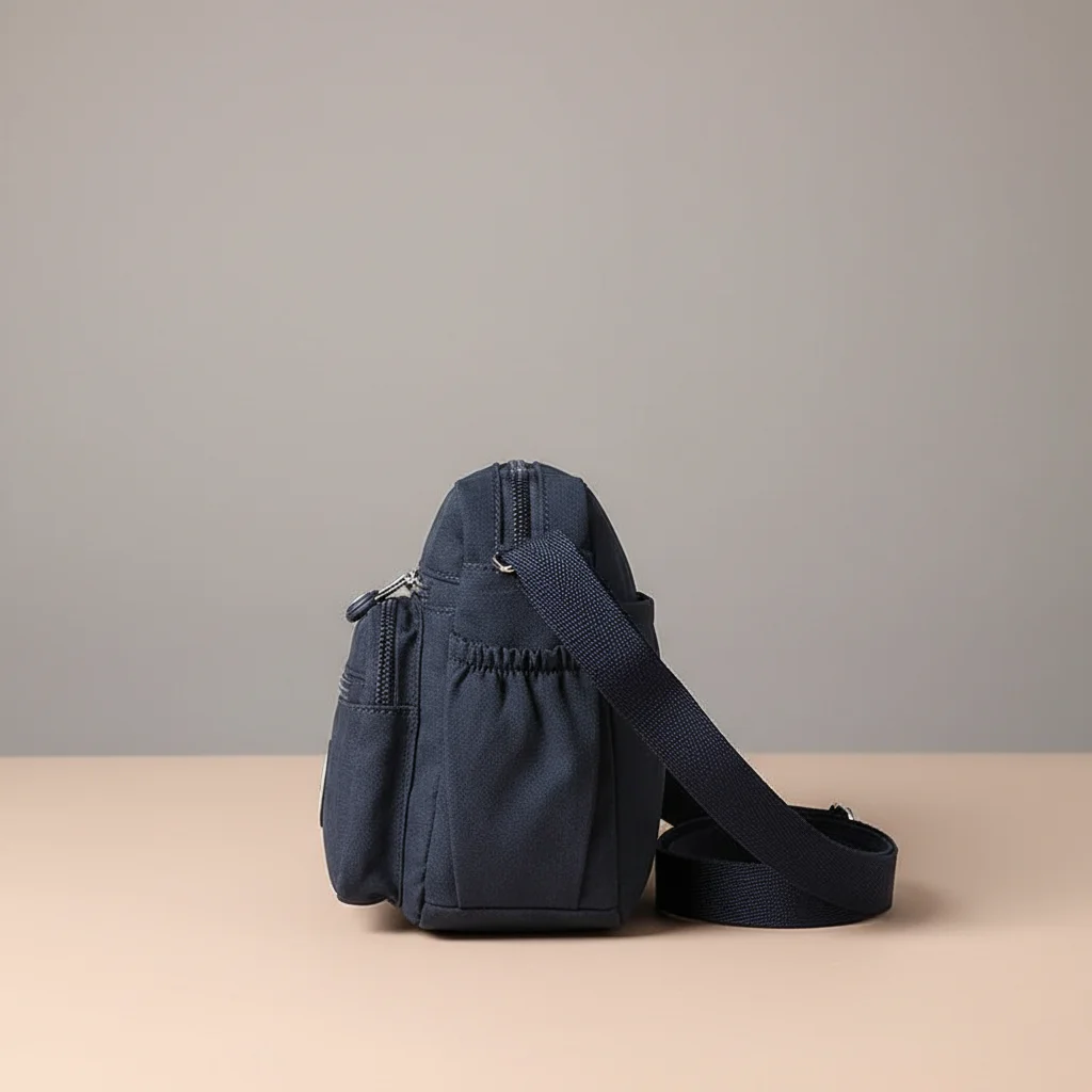Sac besace toile compact multi-poches - Vue 2 - Sac Besace